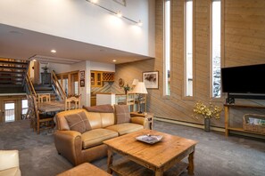 TV, fireplace, DVD player, stereo