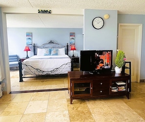 1 bedroom, iron/ironing board, travel crib, free WiFi