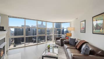 TV, fireplace, offices