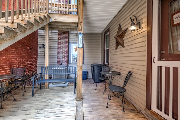 Sit out back in your private patio