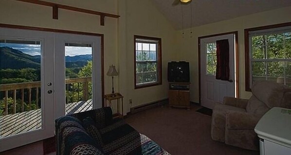 TV, fireplace, DVD player, books - Over The Edge (near the Nantahala Outdoor Center) WiFi Hot Tub (Bryson City)