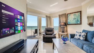 Smart TV, DVD player, ping pong, books