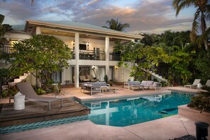 Outdoor pool, a heated pool - LUXURY WATERFRONT ESTATE SEAWALL DOCKAGE & POOL (Key West)