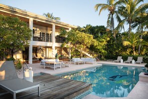 Outdoor pool, a heated pool - LUXURY WATERFRONT ESTATE SEAWALL DOCKAGE & POOL (Key West)
