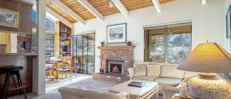 テレビ、暖炉、卓球台、ステレオ