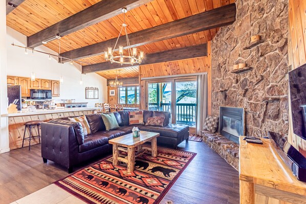 TV, fireplace, stereo