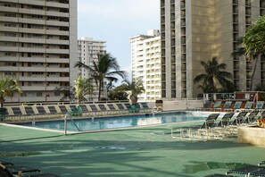 Outdoor pool, a heated pool