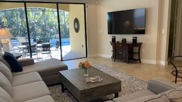 Smart TV, DVD player, books