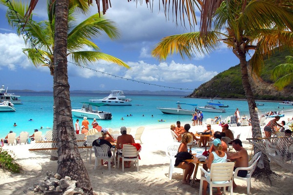 Snack Time at Soggy Dollar Bar, doesn't get any better than this!