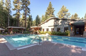 Outdoor pool, a heated pool