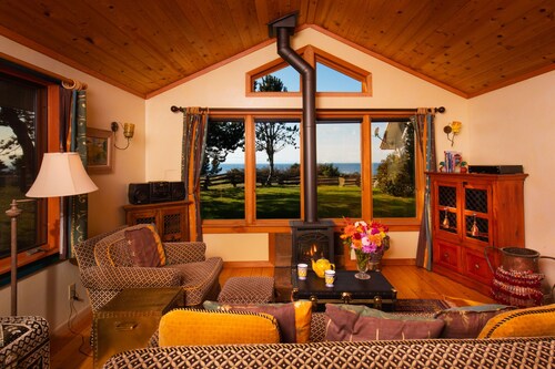 WATER VIEWS of Puget Sound and the Olympic Mountains in a Garden Setting