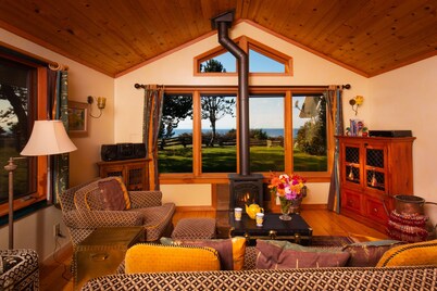 WATER VIEWS of Puget Sound and the Olympic Mountains in a Garden Setting