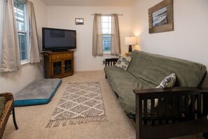 Televisio, kirjoja, musiikkikirjasto, videokirjasto