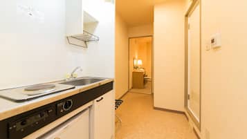 Fridge, electric kettle