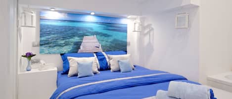Premium bedding, down duvets, memory-foam beds, individually decorated