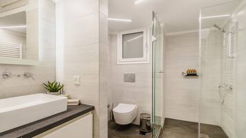 Executive Apartment, 1 Queen Bed with Sofa bed, Balcony | Bathroom shower