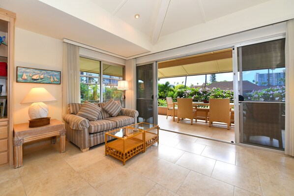 Condo, 1 Bedroom | Living area | TV
