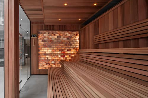 Sauna, steam room, hot stone massages, deep-tissue massages