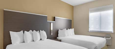 Standard Room, 2 Queen Beds, Non Smoking, Refrigerator & Microwave | In-room safe, individually decorated, individually furnished, desk