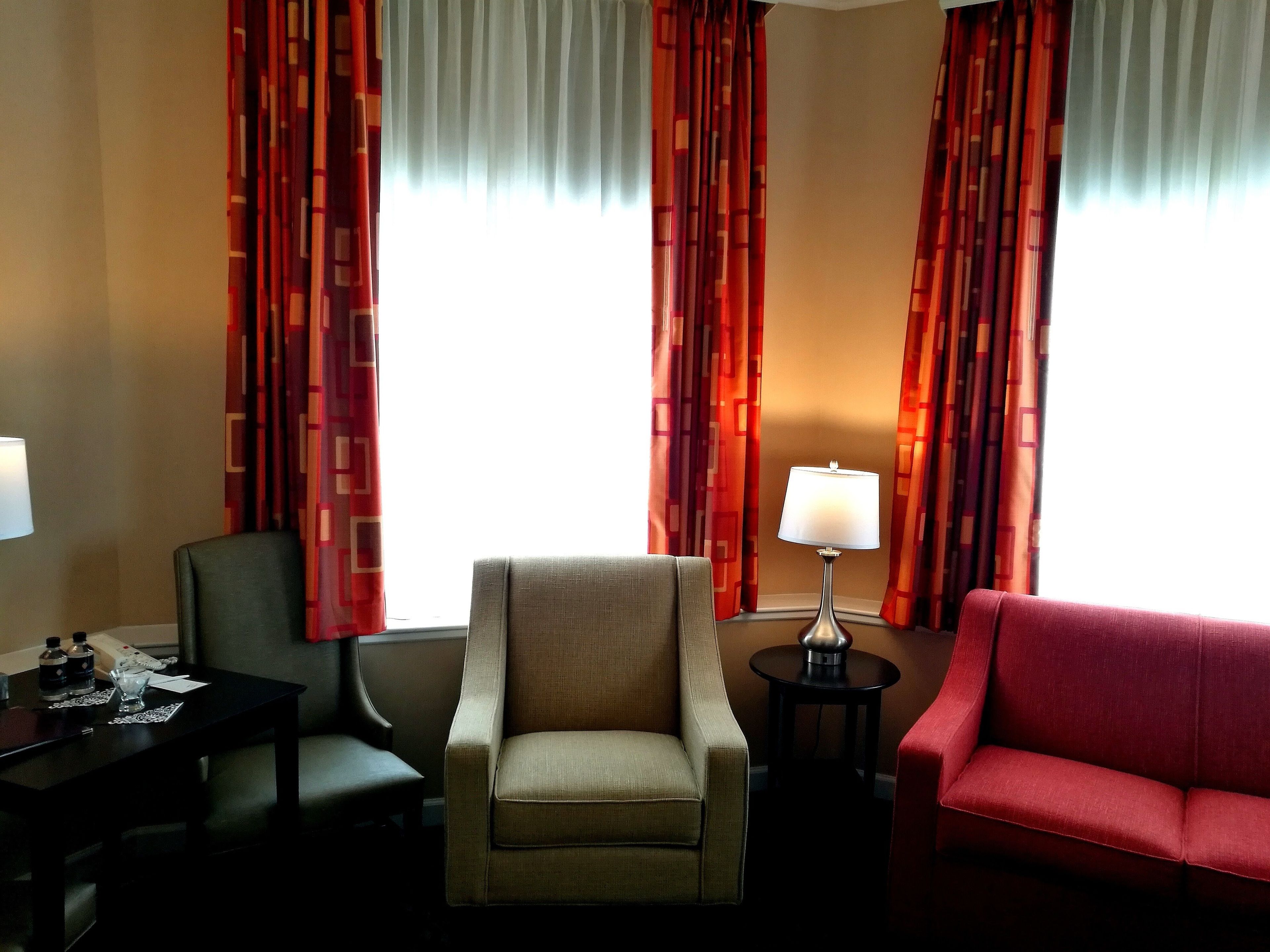 suite, 1 king bed with sofa bed | living room | 42-inch smart tv with cable channels, tv, pay films