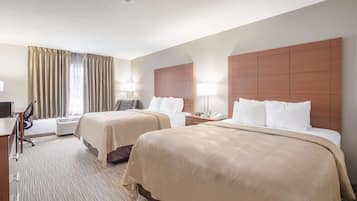 Standard Room, 2 Queen Beds, Non Smoking | 1 bedroom, desk, iron/ironing board, free WiFi