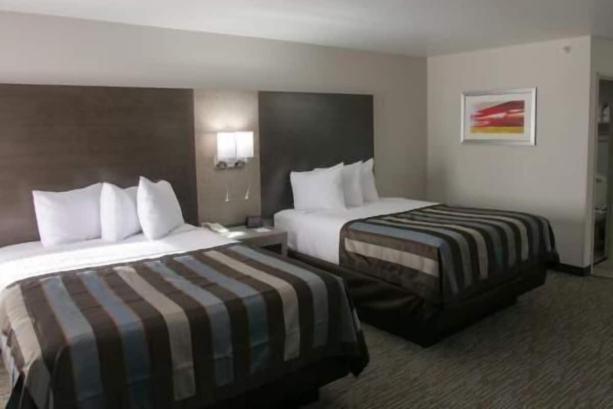 1 bedroom, hypo-allergenic bedding, pillow-top beds, desk