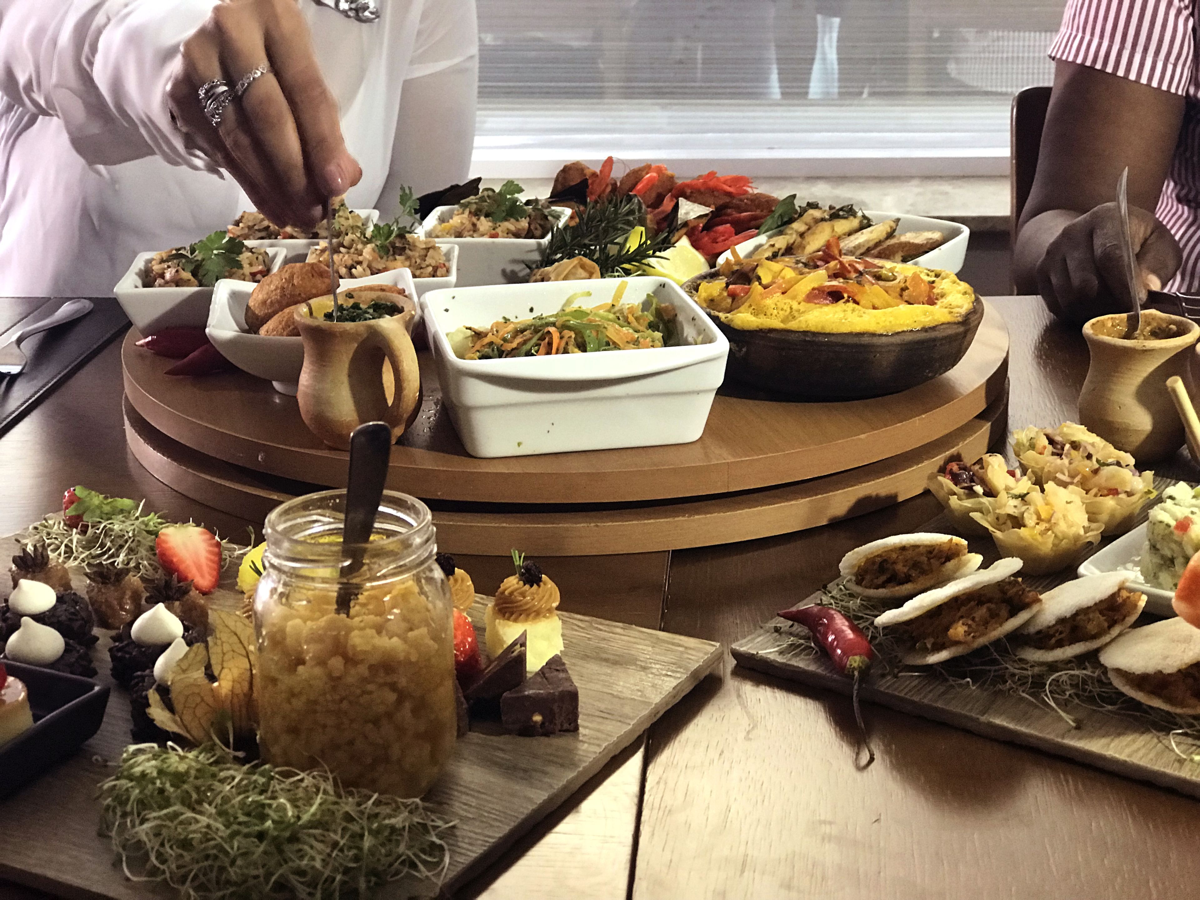 breakfast, lunch and dinner served