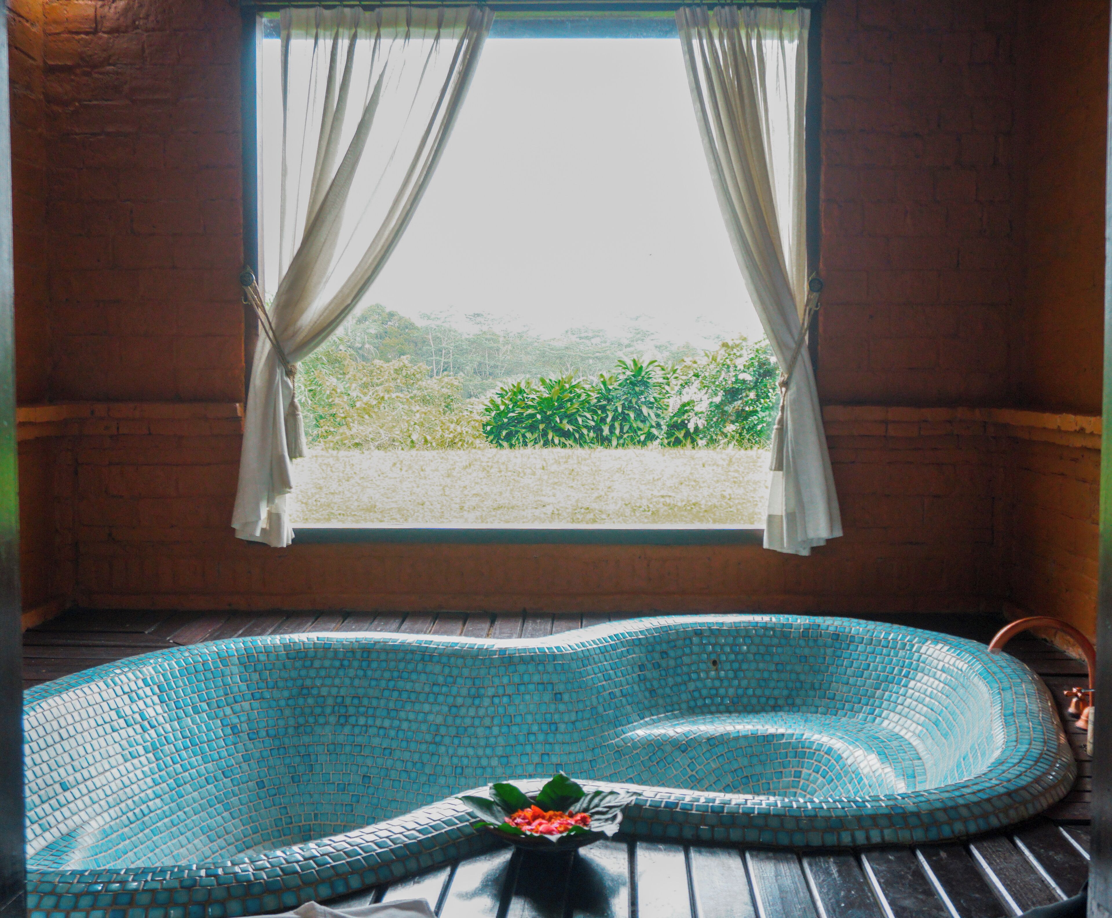 arum villa (mountain or garden view) | bathroom | combined shower/bathtub, deep-soaking bathtub, rainfall showerhead