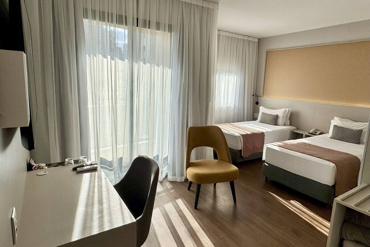 Minibar, in-room safe, desk, alarm clocks