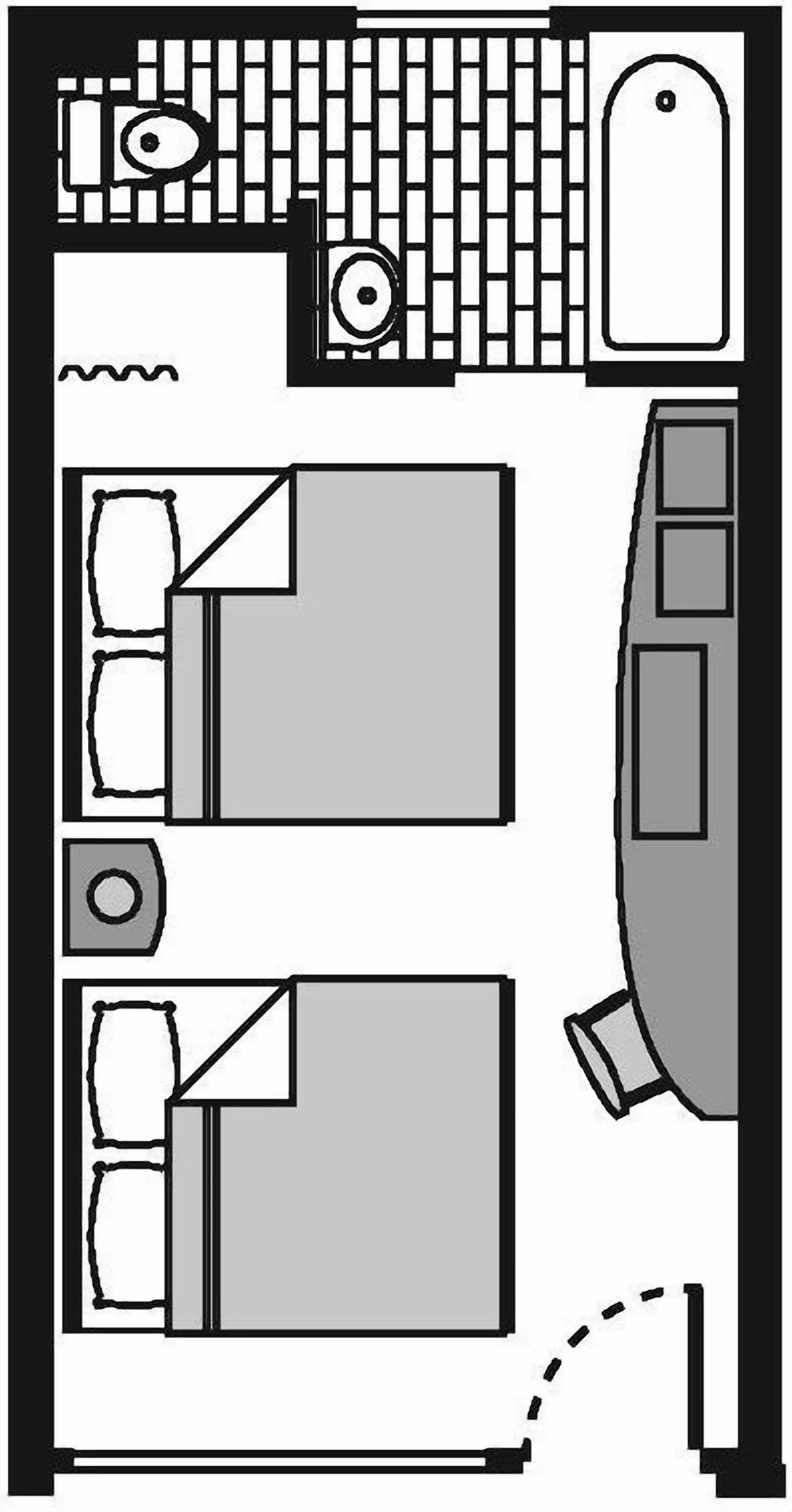 basic double room | floor plan
