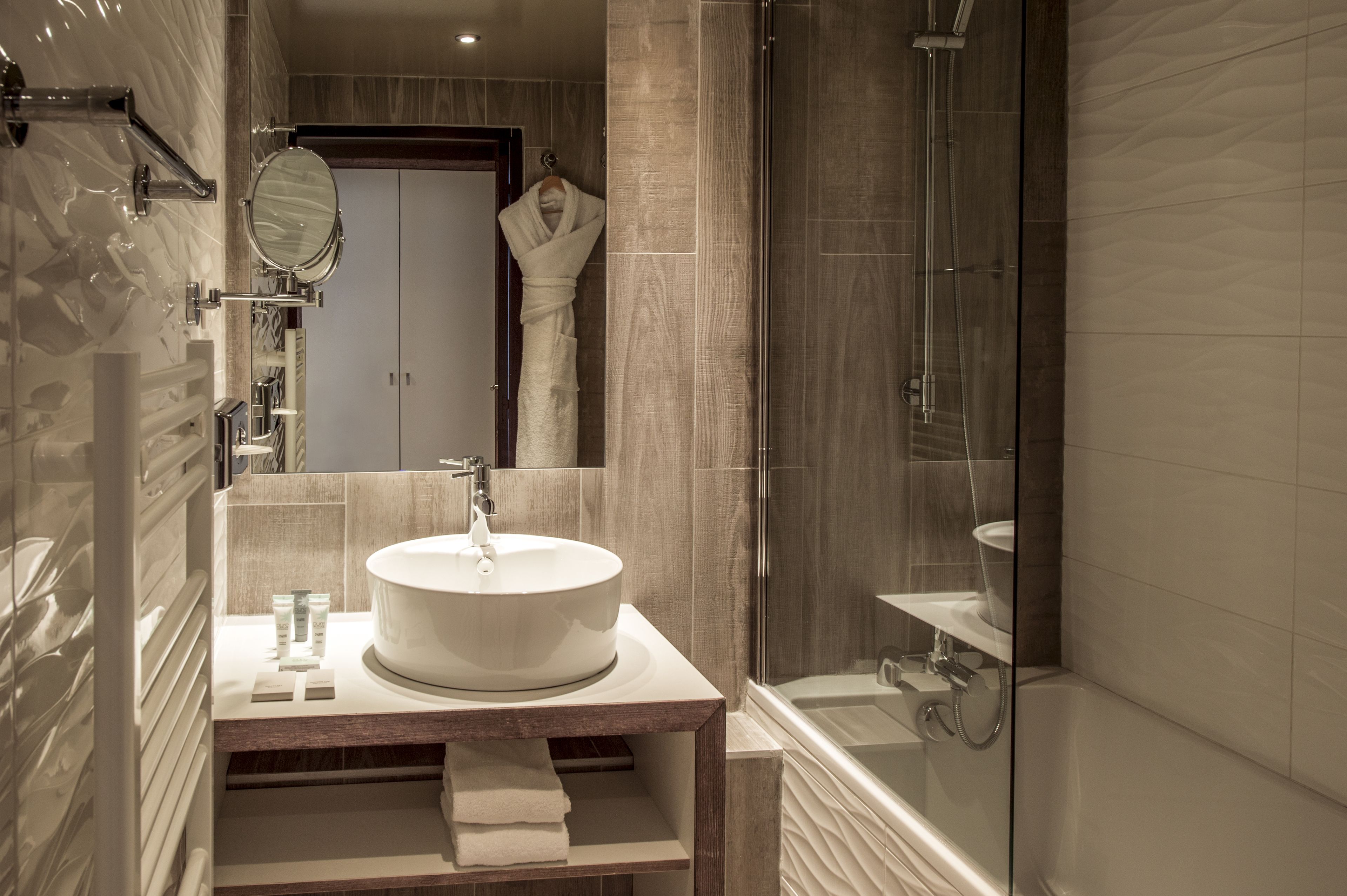 free toiletries, hair dryer, bathrobes, slippers