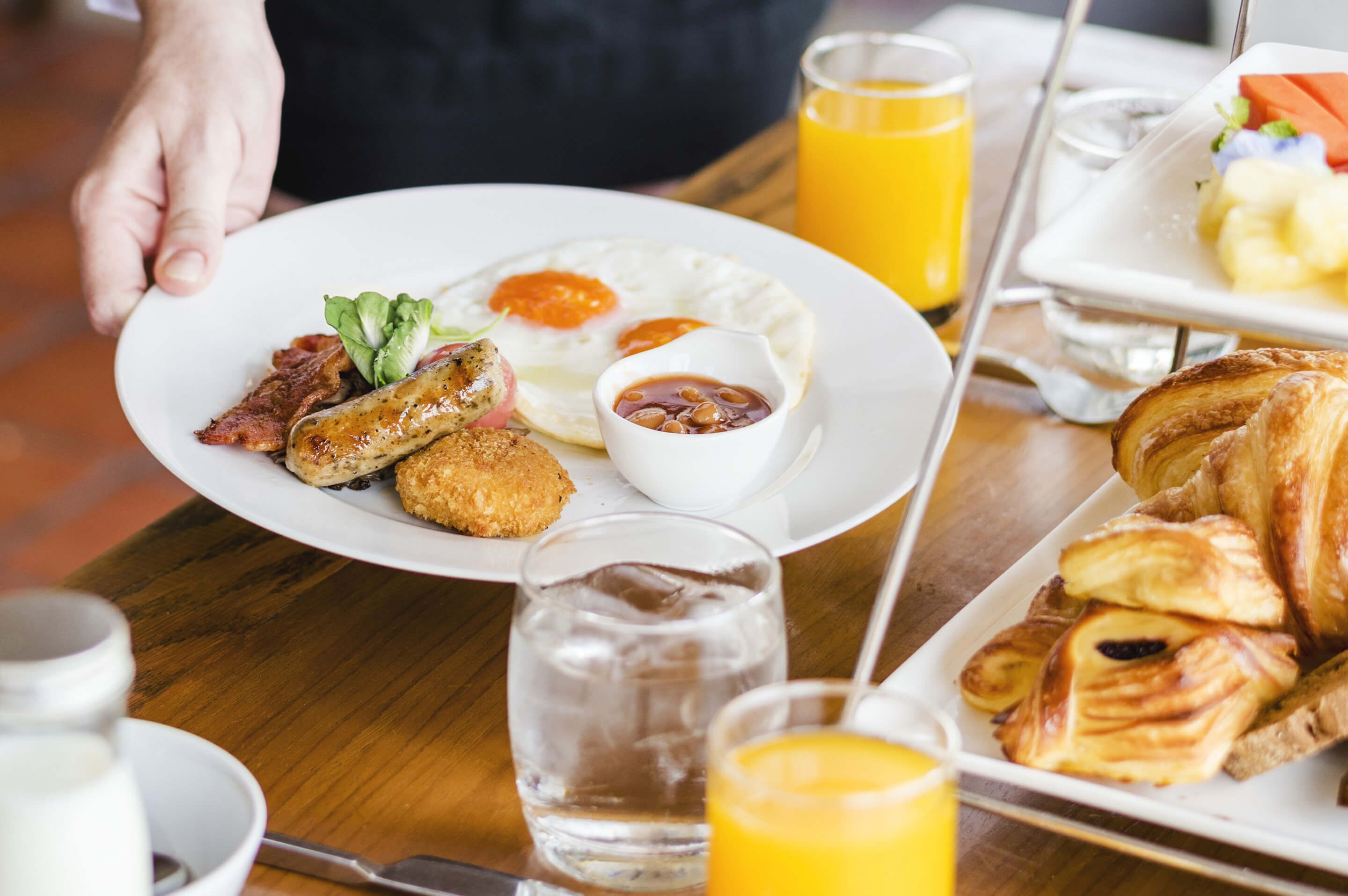 daily buffet breakfast (eur 8 per person)