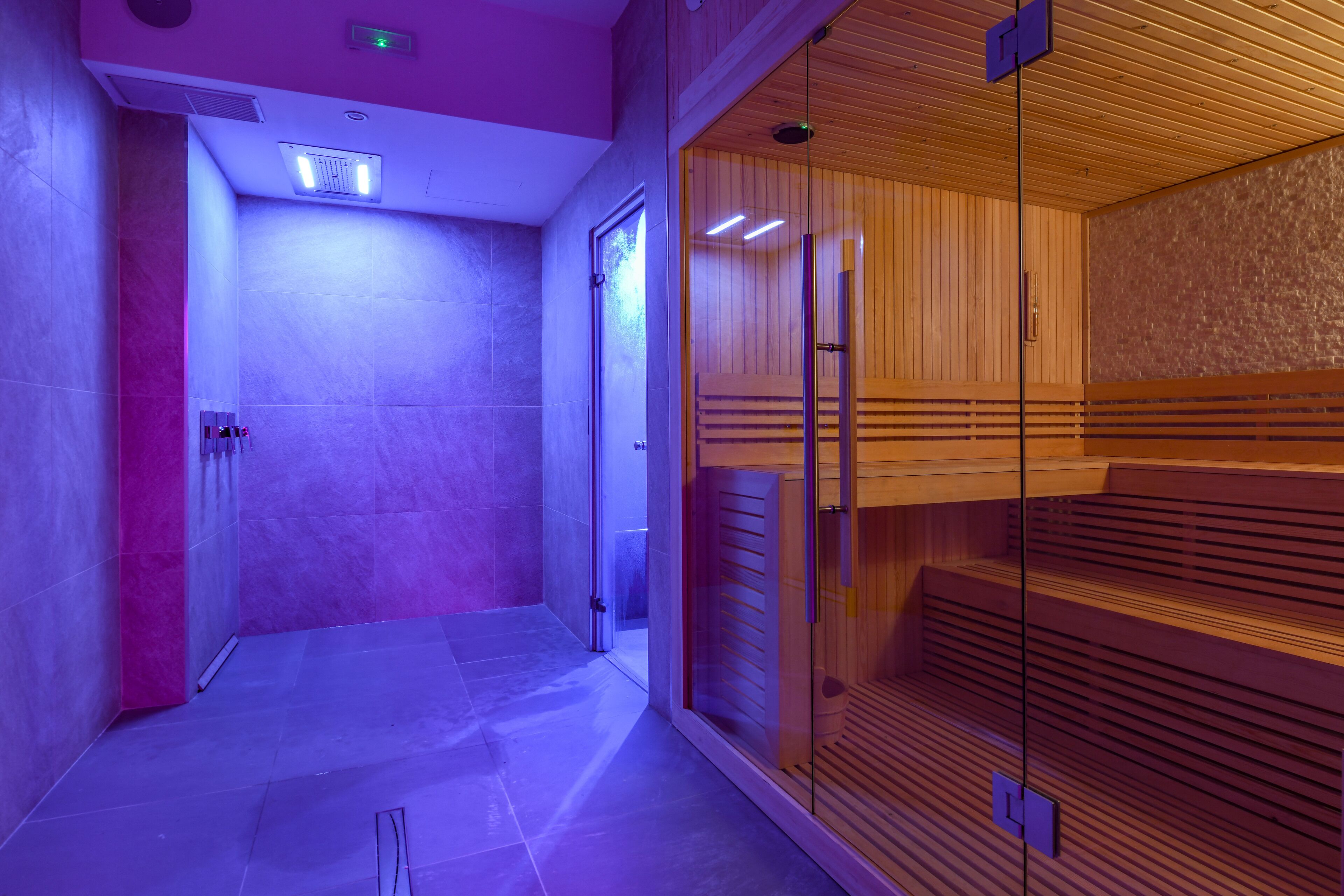 sauna, hot tub, steam room