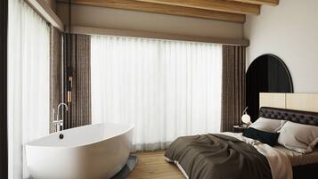 Literie hypoallergénique, couette en duvet d'oie, minibar