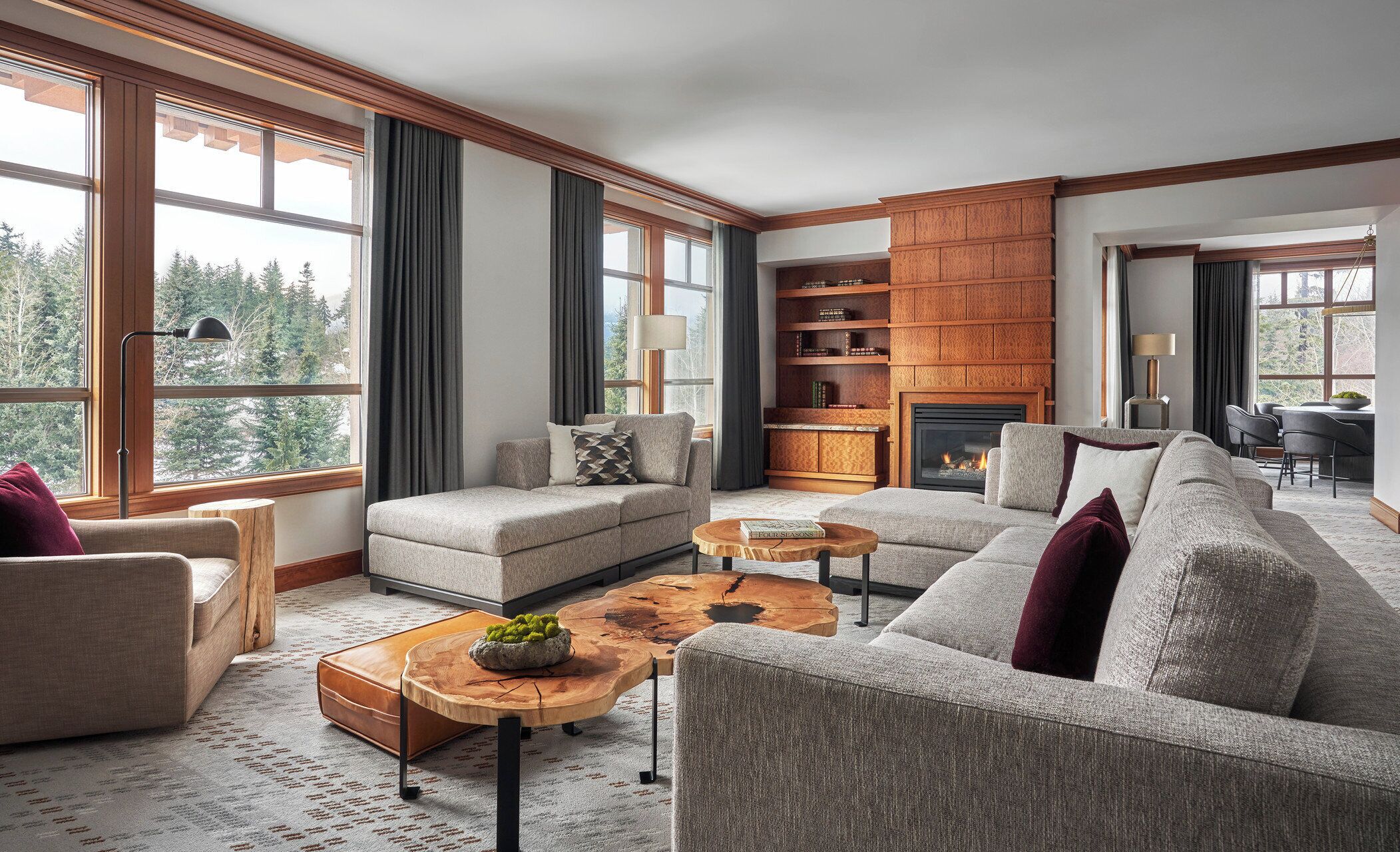 lcd tv, fireplace, dvd player, pay films