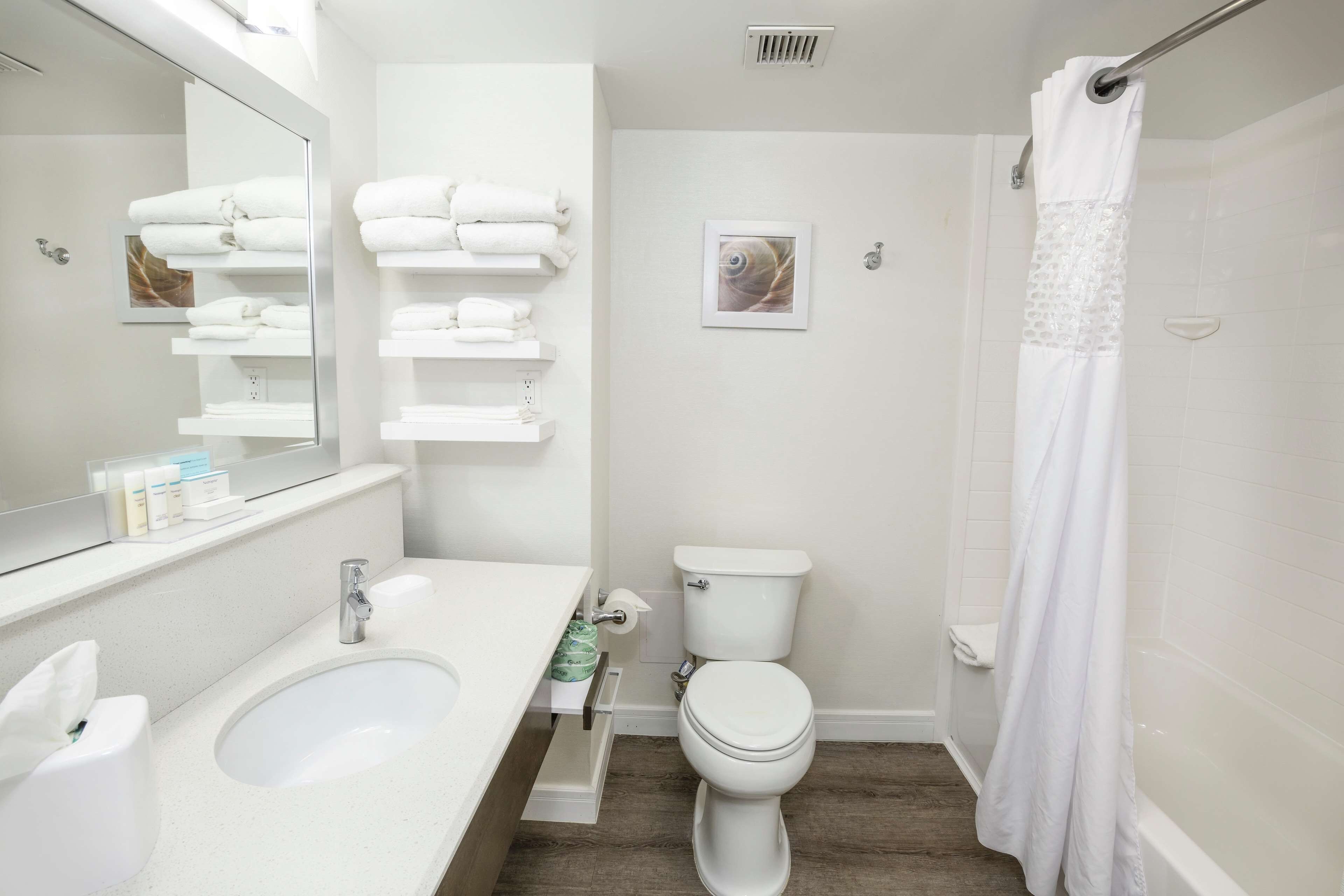 free toiletries, hair dryer, towels