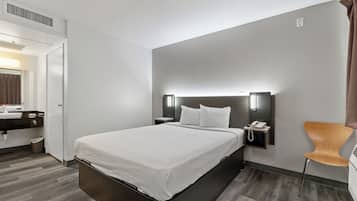 Blackout drapes, iron/ironing board, free WiFi, bed sheets