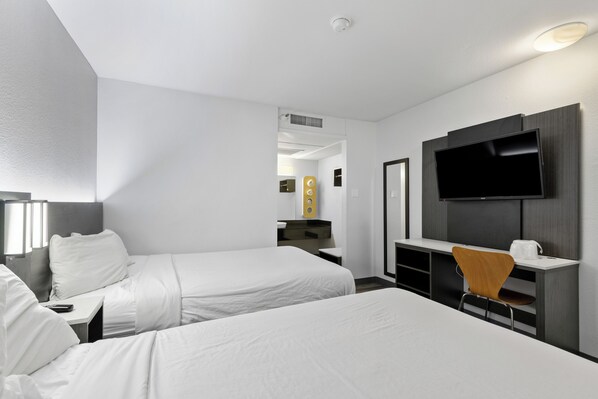 Blackout drapes, iron/ironing board, free WiFi, bed sheets