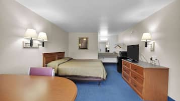 Kamer, 1 kingsize bed | Verduisterende gordijnen, gratis wifi, beddengoed