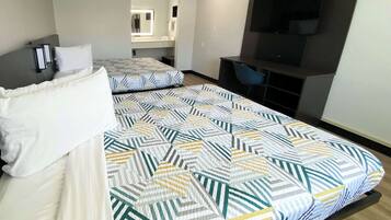 Laptop workspace, WiFi (free), bed sheets