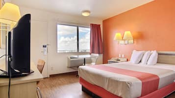 Blackout drapes, free WiFi, bed sheets