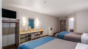 Desk, laptop workspace, blackout drapes, WiFi (free)