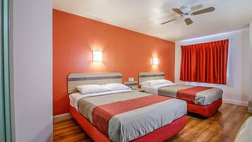 Minibaari, ilmainen Wi-Fi, vuodevaatteet, herätyskellot