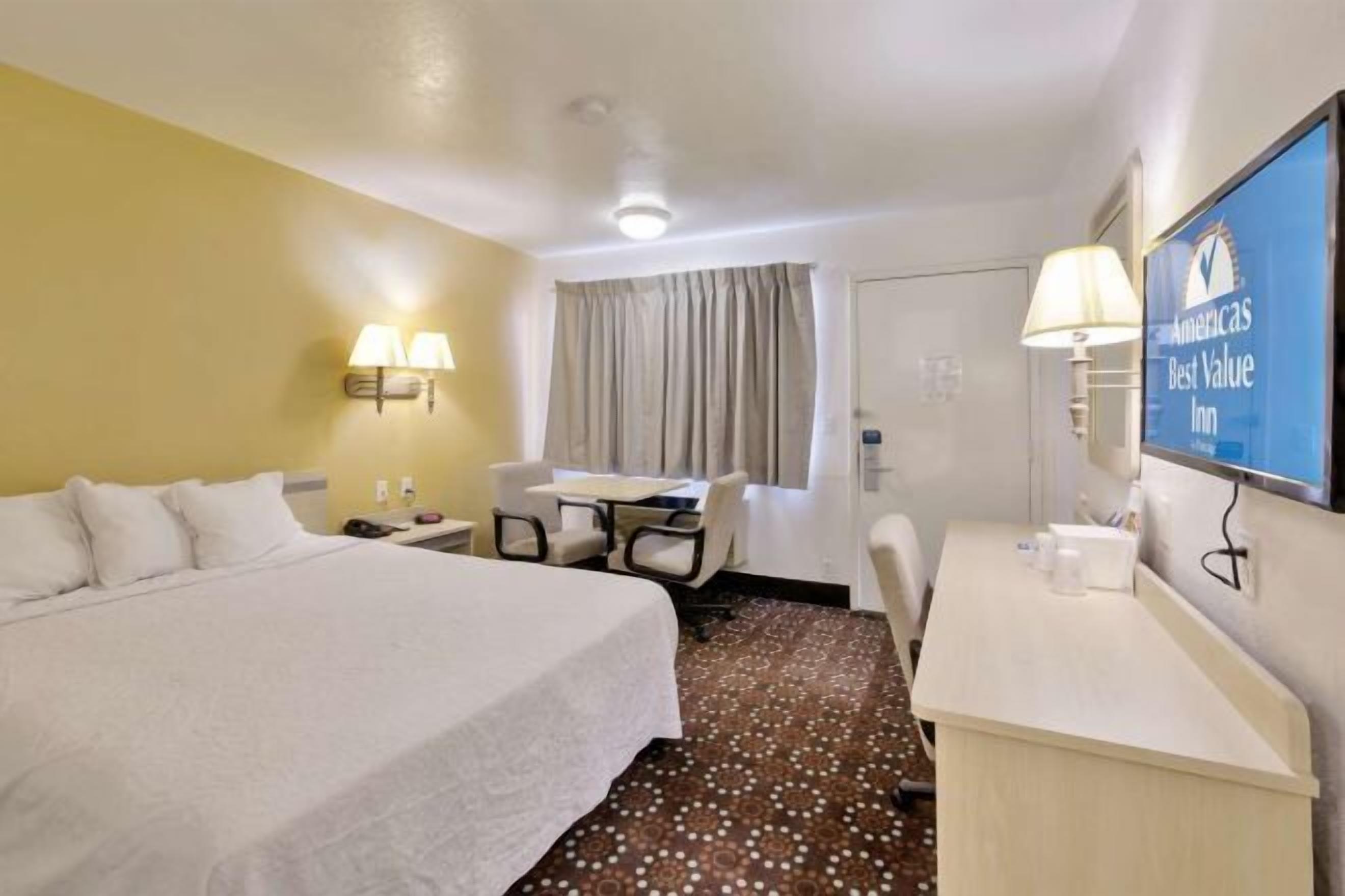 Desk, free WiFi, bed sheets