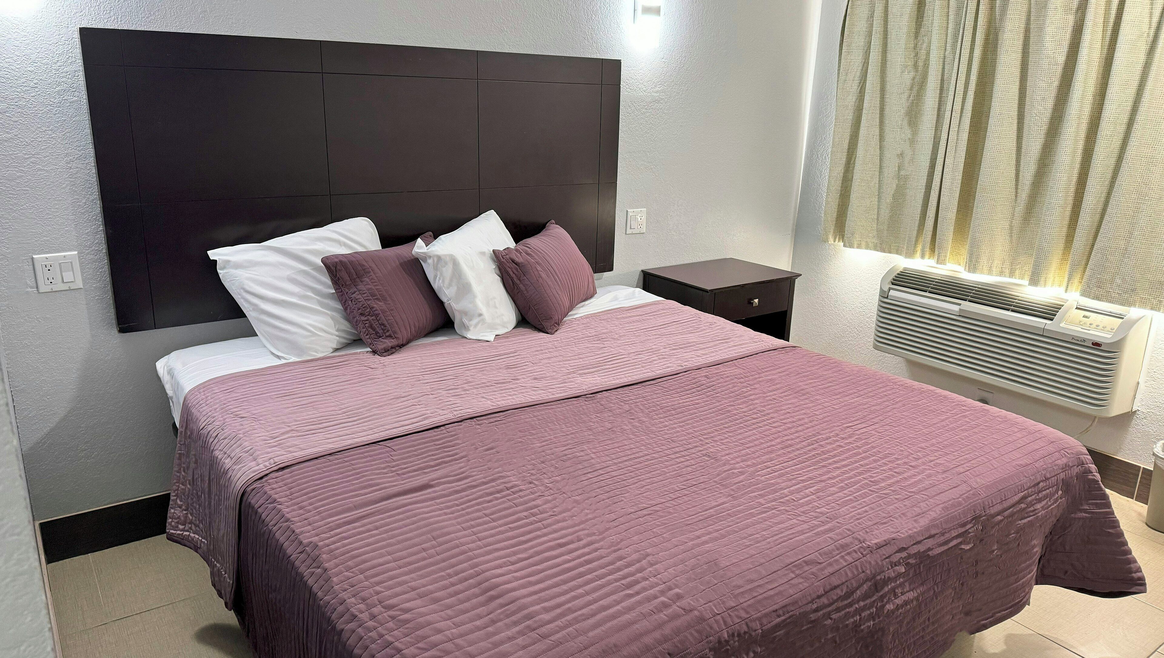 Desk, free WiFi, bed sheets