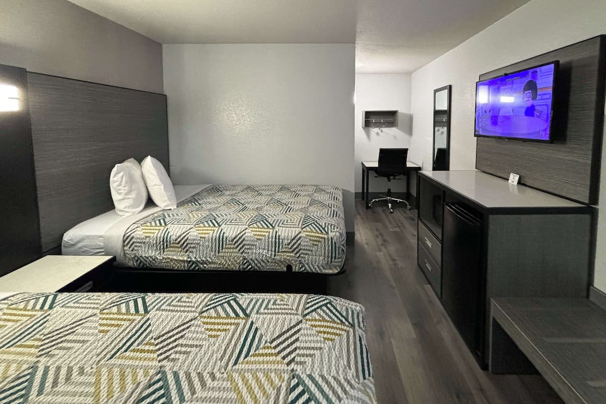 Desk, free WiFi, bed sheets