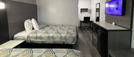 Desk, free WiFi, bed sheets