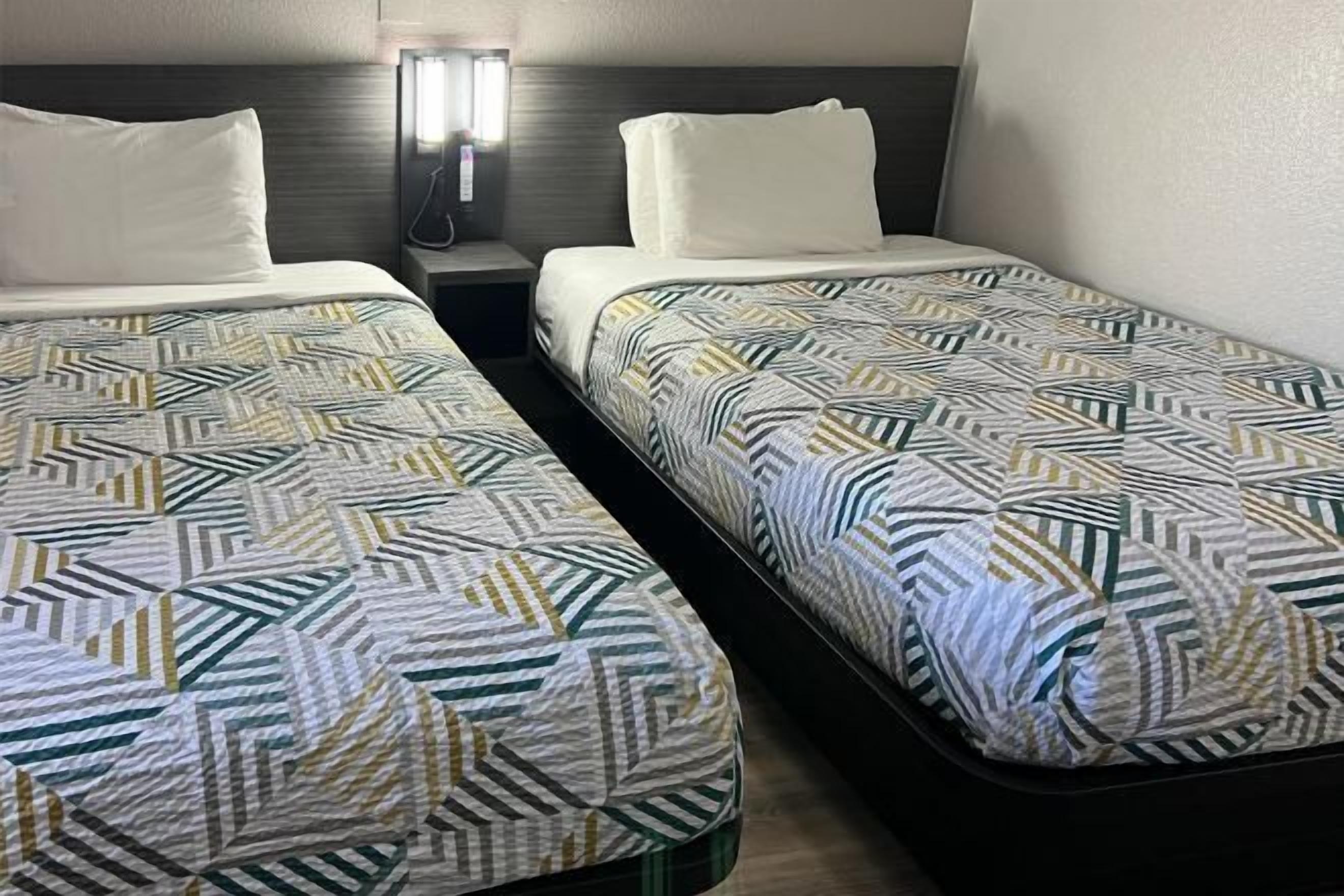 Blackout curtains, free WiFi, bed sheets