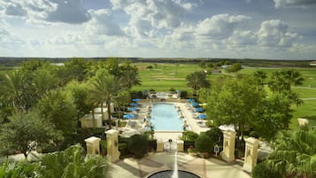 5 outdoor pools, open 8:00 AM to 10:00 PM, cabanas (surcharge)
