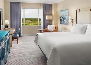 Premium bedding, down comforters, in-room safe, desk